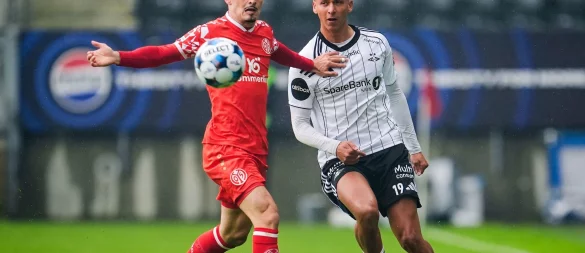 Der FSV Mainz 05 um Paul Nebel (l) zeigte in Trondheim eine schwache Leistung. - © Ole Martin Wold/NTB Scanpix/AP/dpa