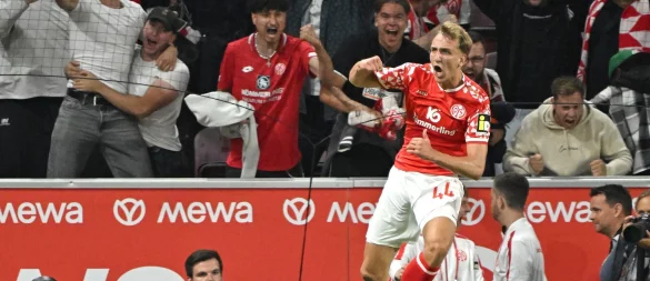 Angreifer Nelson Weiper erzielte das 3:1 für Mainz. - © Torsten Silz/dpa