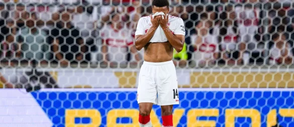 Luca Jaquez hat sich im Spiel gegen Union Berlin eine Verletzung im Gesicht zugezogen. - © Tom Weller/dpa