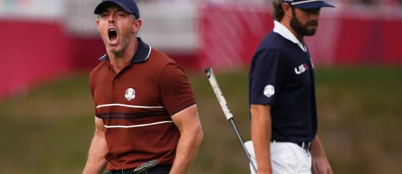 Rory McIlroy und das europäische Team haben beim Ryder Cup viel mehr zu bejubeln als die Gastgeber. - © Matt Slocum/AP/dpa