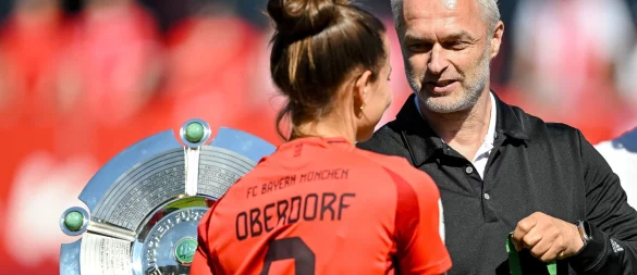 Treffen sich demnächst beim DFB: Bayern-Star Lena Oberdorf und Bundestrainer Christian Wück. - © Harry Langer/dpa