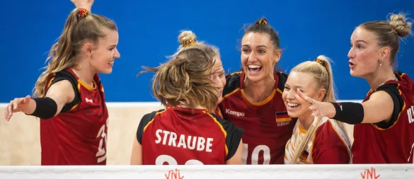 Sechster Sieg im zehnten Spiel: Deutschland setzte sich souverän gegen Thailand durch. - © Steve Kingsman/volleyballworld/dpa