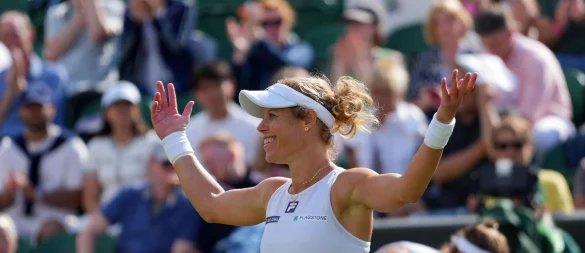 Laura Siegemund steht vor der schwerstmöglichen Aufgabe im Viertelfinale. - © Kirsty Wigglesworth/AP/dpa