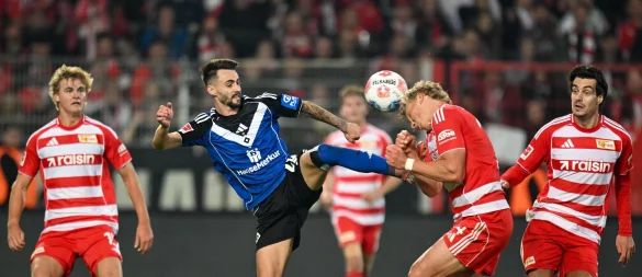 Dieser Tritt hat für HSV-Profi Vieira Folgen. - © Soeren Stache/dpa
