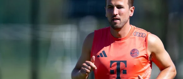 Münchner Muskelspiele beim Training: Harry Kane. - © Sven Hoppe/dpa