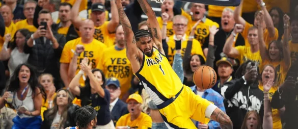 Die Indiana Pacers stehen kurz vor dem Einzug in die NBA-Finals. - © Michael Conroy/AP/dpa
