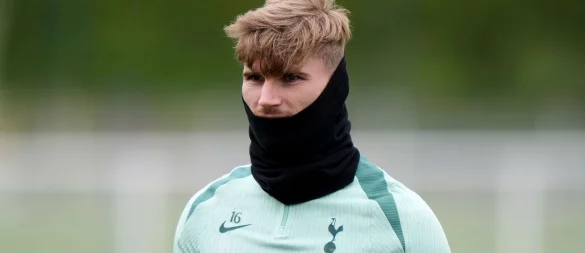 Timo Werner beim Training von Tottenham. - © Bradley Collyer/PA Wire/dpa