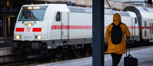 Schietwetter: Wegen Herbststürmen kann es im Bahnverkehr zu erheblichen Einschränkungen kommen. - © Moritz Frankenberg/dpa/dpa-tmn