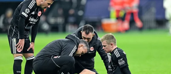 Musste verletzt raus: Jonathan Burkardt. - © Uwe Anspach/dpa