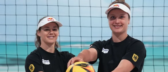 Derzeit das beste deutsche Frauen-Team: Cinja Tillmann (l) und Svenja Müller. (Archivbild) - © Marcus Brandt/dpa