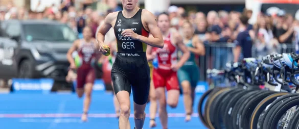 Bei ihrer ersten 70.3-Ironman-WM schafft es Tanja Neubert direkt aufs Podium. (Archivbild) - © Georg Wendt/dpa