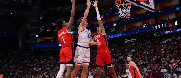 Welt- und Europameister Franz Wagner war einmal mehr Top-Scorer der Magic. - © Ashley Landis/AP/dpa