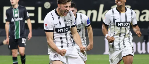 Lukas Petkov erzielt das 1:0 und war mit bester Mann auf dem Platz. - © Sebastian Bach/Fußball-News Saarland/dpa