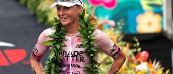 Erschöpft, aber glücklich: Laura Philipp holte sich Platz drei auf Hawaii. - © BEAUTIFUL SPORTS/Hilger/BEAUTIFUL SPORTS/dpa