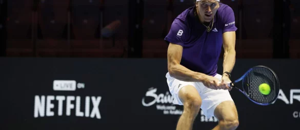 Nach nur einem Match war für Alexander Zverev Schluss beim Show-Turnier in Saudi-Arabien. - © Felice Calabro/IPA via ZUMA Press/dpa