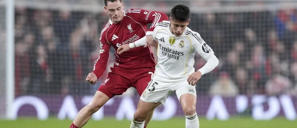 Weiter im Fokus: Liverpools Florian Wirtz (l) fand gegen Real Madrid zu alter Stärke. - © Peter Byrne/PA Wire/dpa