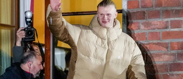 Norwegens Fußballstar Erling Haaland beim Empfang. - © Heiko Junge/NTB/dpa