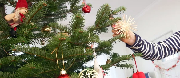 Ein geschmückter Baum muss nicht neu gekauftes Deko-Material bedeuten, oft reicht bereits Vorhandenes oder Selbstgemachtes. - © Bodo Marks/dpa-tmn