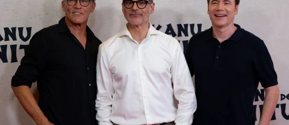 Christian Tramitz (l-r), Rick Kavanian und Michael «Bully» Herbig feiern zurzeit mit «Das Kanu des Manitu» einen riesigen Erfolg. (Archivbild) - © Sven Hoppe/dpa