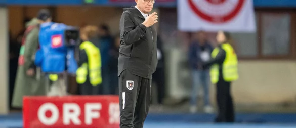 Ralf Rangnick feierte einen Sieg mit Österreich. - © Georg Hochmuth/APA/dpa