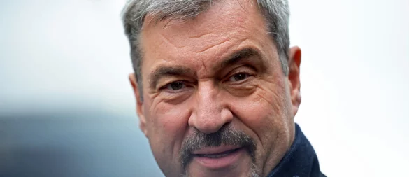 Bayerns Ministerpräsident Söder misst dem Bürgerentscheid über Olympia große Bedeutung über München hinaus bei. - © Malin Wunderlich/dpa