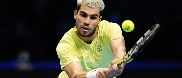 Muss seinen Start für die Davis-Cup-Endrunde absagen: Carlos Alcaraz. - © Marco Alpozzi/LaPresse via ZUMA Press/dpa