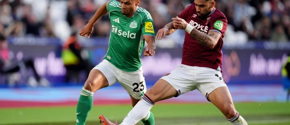 West Hams Lucas Paqueta traf zum 1:1-Ausgleich gegen Newcastle United. - © John Walton/PA Wire/dpa
