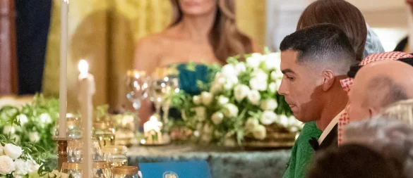 Gast im Weißen Haus: Superstar Cristiano Ronaldo. - © Alex Brandon/AP/dpa