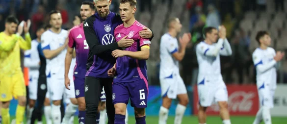 Andrich (links) und Kimmich haben sich über die Nationalmannschaft angefreundet. (Archivfoto) - © Christian Charisius/dpa