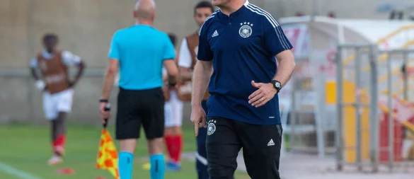 Bundestrainer Marc-Patrick Meister sah ein Blitztor seines Teams. - © Berney Ardov/dpa