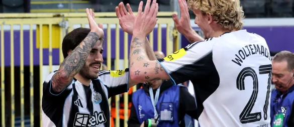 Nick Woltemade traf für Newcastle zur 1:0-Führung. - © Peter Lous/PA Wire/dpa