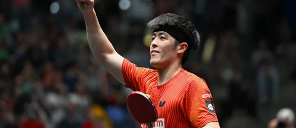 Tischtennis-Profi Dang Qiu. - © Arne Dedert/dpa