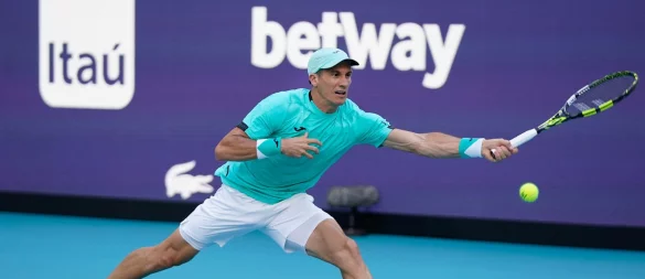 Tennisprofi Facundo Bagnis aus Argentinien ist vorläufig suspendiert. - © Wilfredo Lee/AP/dpa