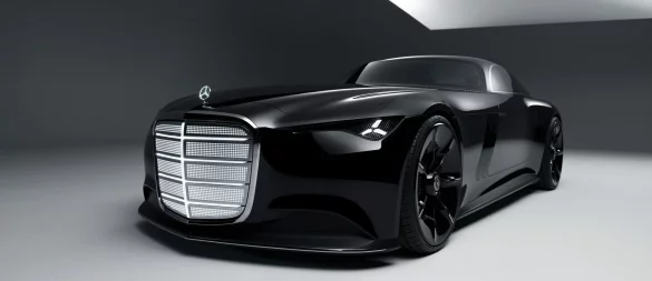 Die Vision Iconic präsentiert sich als luxuriöses XXL-Coupé: Das Showcar erinnert mit seinem Design an den legendären Autobahn-Kurier der 1930er-Jahre und verbindet klassische Eleganz mit modernster Technik. - © Mercedes-Benz AG/dpa-tmn