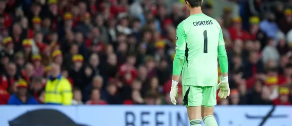 Fängt lieber Bälle: Belgiens Torwart Thibaut Courtois. - © David Davies/PA/AP/dpa