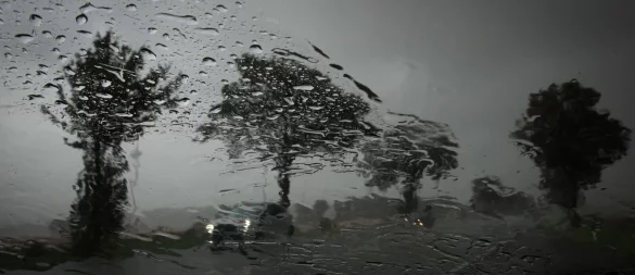 Sturm und Starkregen: Bei so extremen Wetterlagen fährt man möglichst gar nicht erst los. - © Friso Gentsch/dpa/dpa-tmn