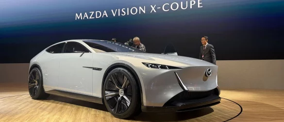 Der Vision X-Coupé setzt auf ein Plug-in-Hybridsystem mit einem Zweischeiben-Wankelmotor. - © Thomas Geiger/dpa-tmn