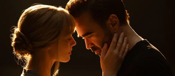 Ein Plädoyer für den Mut zur Liebe: Margot Robbie als Sarah und Colin Farrell als David in dem Film «A Big Bold Beautiful Journey» - © Matt Kennedy/Sony Pictures /dpa