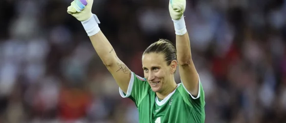 Ann-Katrin Berger wird mit einem Meistertitel zur DFB-Elf der Frauen stoßen. - © Nick Potts/PA Wire/dpa