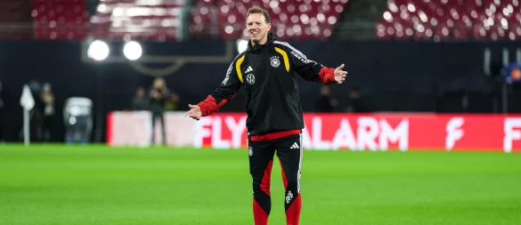 Julian Nagelsmann spricht über die Entwicklung bei der Nationalmannschaft. - © Jan Woitas/dpa