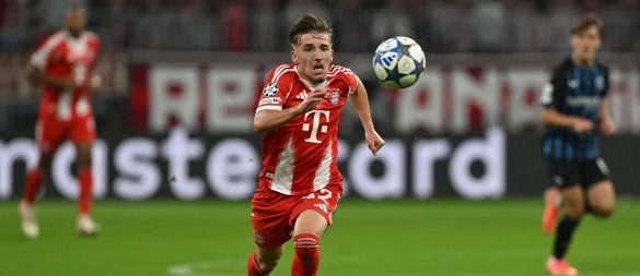 Jung, dynamisch und erfolgreich: Der 17-jährige Lennart Karl ist nun jüngster Champions-League-Torschütze des FC Bayern. - © Sven Hoppe/dpa