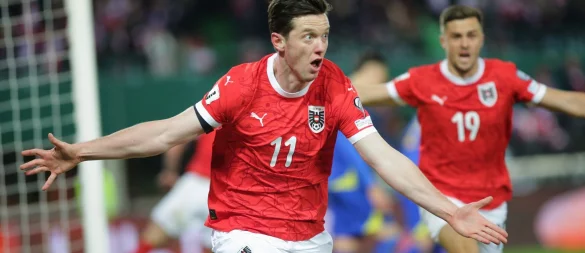 Ex-Bundesliga-Profi Michael Gregoritsch sicherte Österreich das WM-Ticket. - © Heinz-Peter Bader/AP/dpa