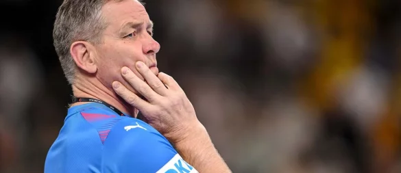 Kein Grund zur Freude. Alfred Gislason ist nicht zufrieden mit der Mannschaftsleistung. - © Harry Langer/dpa