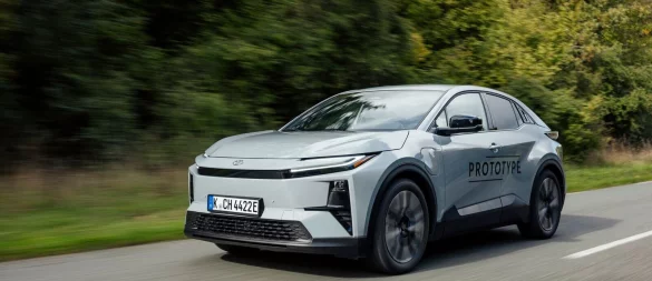 Der neue Toyota C-HR+ startet als reines Elektroauto und ist voraussichtlich ab Frühjahr 2026 erhältlich. - © Lukas Wagneter/Toyota/dpa-tmn