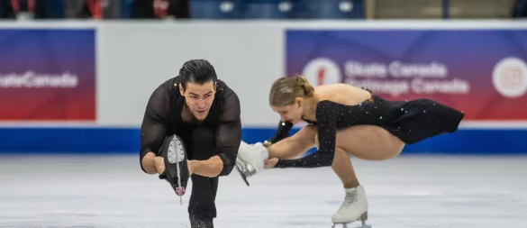 Nikita Volodin (l) und Minerva Hase zählen bei Olympia zu den Favoriten. - © Matt Smith/The Canadian Press/AP/dpa