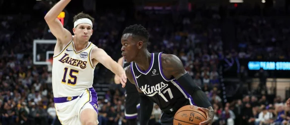 Schröder (rechts) ist zuversichtlich für die Saison bei den Sacramento Kings. (Archivfoto) - © Sara Nevis/AP/dpa