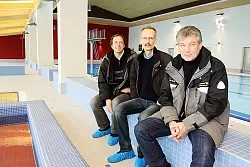 Die Macher: Hans-Werner Pehle, Achim Düsterwald und Ralf Settertobulte (von rechts) haben die Renovierung gemanagt.