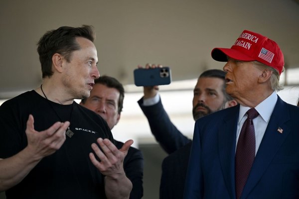Ziemlich beste Freunde? Tech-Milliardär Elon Musk und der designierte US-Präsident Donald Trump. - © Brandon Bell/Getty Images North America Pool via AP/dpa