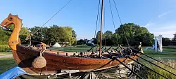 Das Wikingerboot Skua ist der Nachbau eines Gokstad-Schiffes. - © Veranstalter