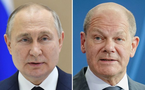 Kremlchef Wladimir Putin hat immer wieder erklärt, offen zu sein für einen Dialog auch mit Kanzler Olaf Scholz. (Archivbild) - © ---Kay Nietfeld/dpa/AP/sputnik/dpa